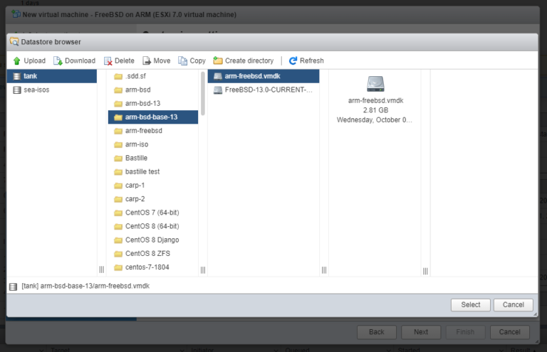 Как установить freebsd на vmware